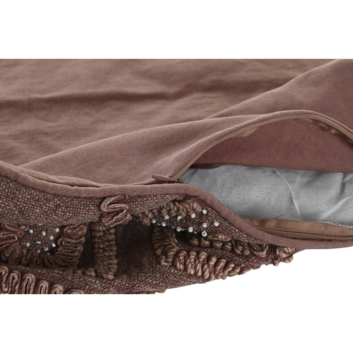 Kuddfodral DKD Home Decor Brun Romb 50 x 1 x 50 cm